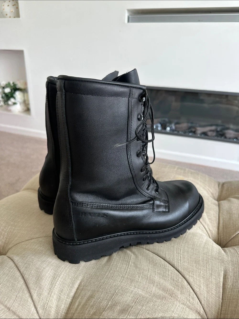 Bates Black Leather Tactical Combat Boots
